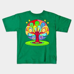 Vibrant 70s Style World Tree of Life (MD23ERD006b) Kids T-Shirt